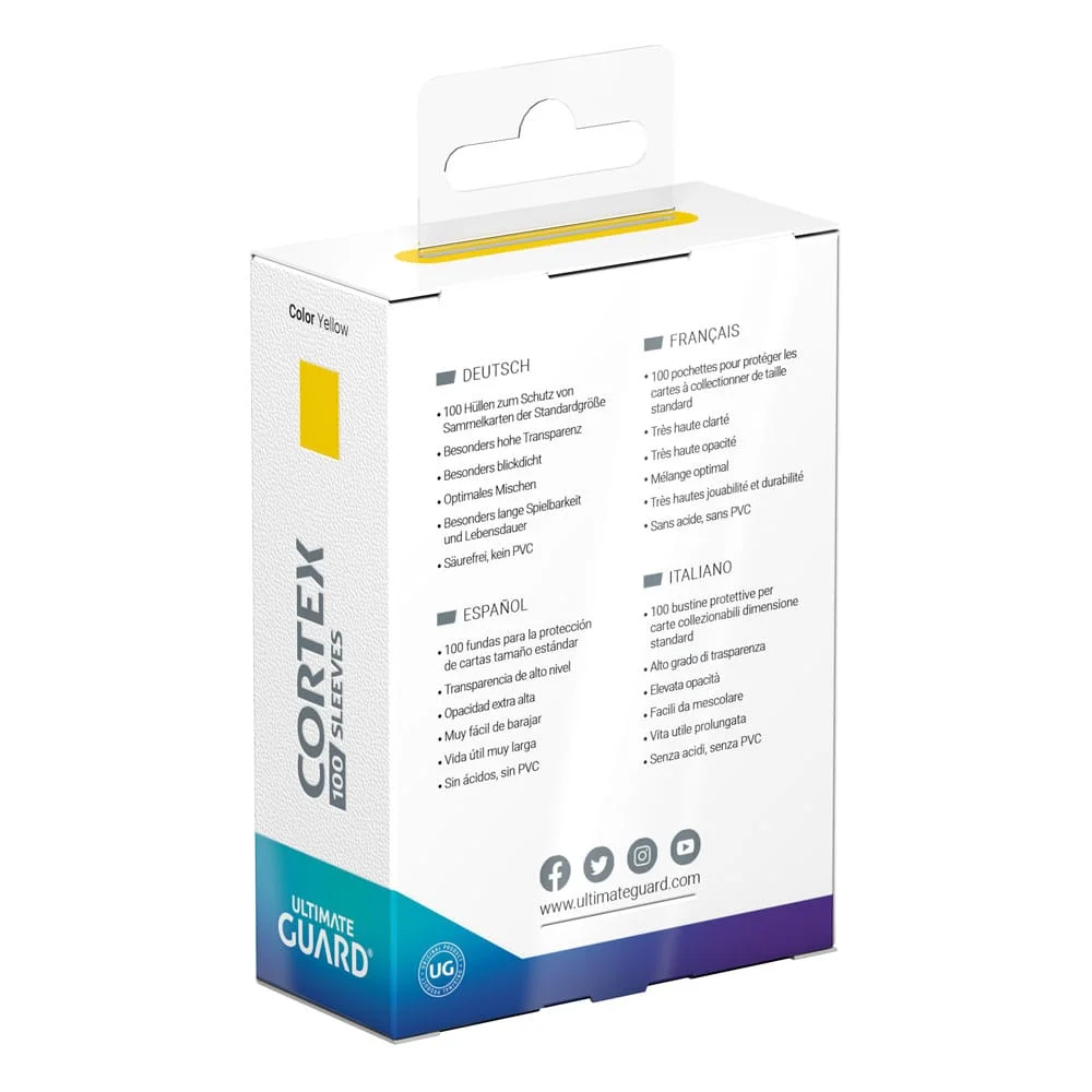 Ultimate Guard Cortex Sleeves Standard Size 66 x 91 mm (100 Sleeves) - Yellow